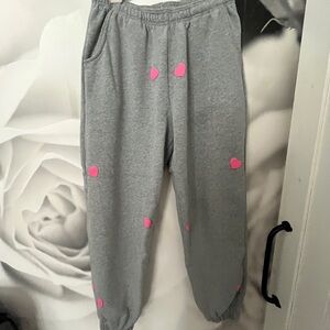 Brunette the Label ‘ All Over Hearts ‘ Sweatpants L/XL